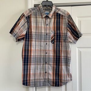 **4/$12** Classic Columbia Men's Short Sleeve Button Down Shirt, Size Large
